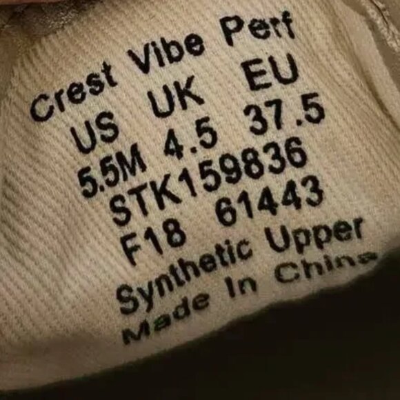 Sperry Top-Sider Crest Vibe Perf Sneaker SZ 5.5 Champagne Gold Memory Foam Tan S - Picture 8 of 11